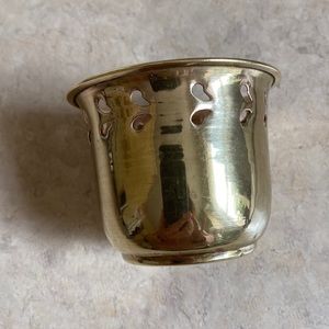 Vintage solid brass votive holder
